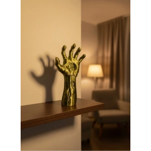 Mey İthalat® Sanatsal El Formu Heykel Altın Yeşil Tasarım Hediyelik Dekor