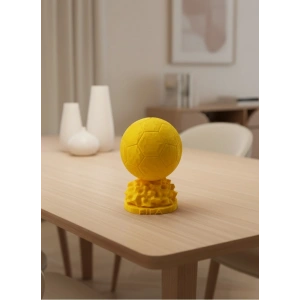 Mey İthalat® Sarı FIFA Topu Dekoratif Biblo 10cm Modern Masa Üstü Aksesuar