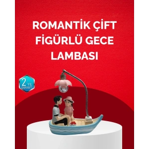 Sevgililer Günü İçin Romantik Çift Figürlü Dekoratif Gece Lambası