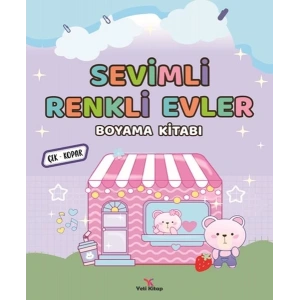 Sevimli Renkli Evler Boyama Kitabı