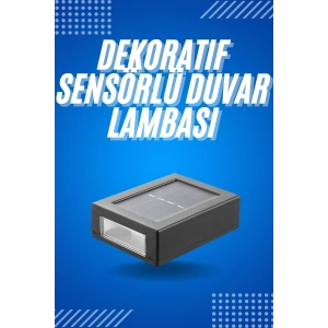 Mey İthalat® Solar Güneş Enerjili Çift Taraflı Duvar Lambası Çift Taraflı Duvar Lamba Güneş Enerjili