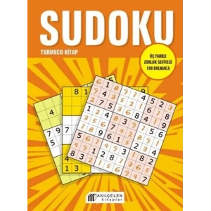 Sudoku Turuncu Kitap - Üç Farklı Zorluk Seviyesi 159 Bulmaca