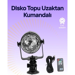 Mey İthalat® Taşınabilir ve Dayanıklı Plastik Kristal LED Disko Işığı