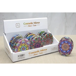 Taşlı El Aynası Oval İnce Alk3763