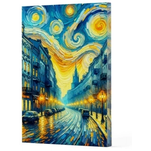 Van Gogh 6 - Sokak Çizgili Yan Boyamalı Defter