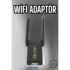 Mey İthalat® Wifi Adaptör Çift Bantlı Kablosuz Wifi Adaptörü