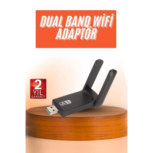 Mey İthalat® Wifi Alıcı Dual Band Usb 3.0 Adaptör Kablosuz Windows 7/8/10/11