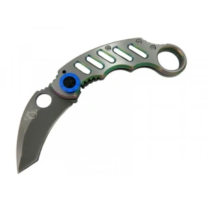 X05bl Gümüş Karambit 17 Cm - Metal Saplı, Manuel
