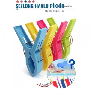 XL Plaj Havlu Şezlong Piknik Mandalı 4 ADET Mucca Design 718222