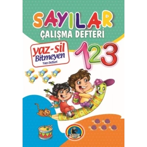 Yaz-Sil Sayılar Bitmeyen Yazı Defteri+Tahta Kalemi