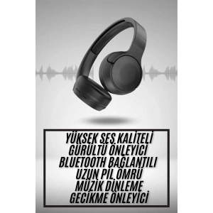 Mey İthalat® Yeni Nesil Kulak Üstü Bluetooth Kulaklık Type-C Girişli Yüksek Ses Kaliteli