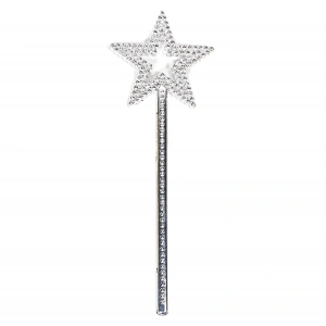 Yıldız Model Peri Asası Melek Asası Prenses Asası Metalize Gümüş Renk