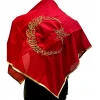 Nakışlı Ayyıldız Damat Şalı Kırmızı