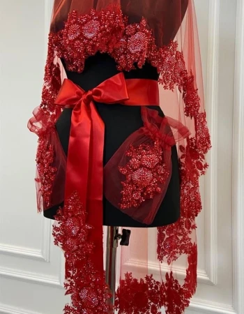 Orta Aplik Kına Duvağı