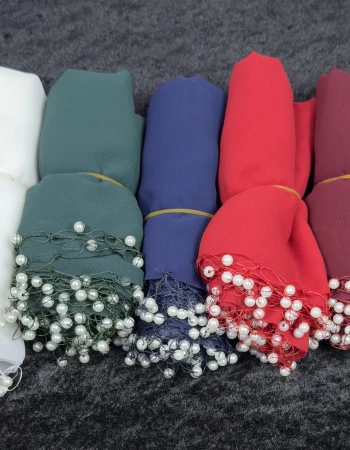 30x30 İncili Şifon Halay Mendili 10 Adet