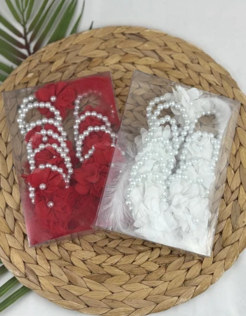 İncili Tüylü Nedime Bilekliği 10 Adet