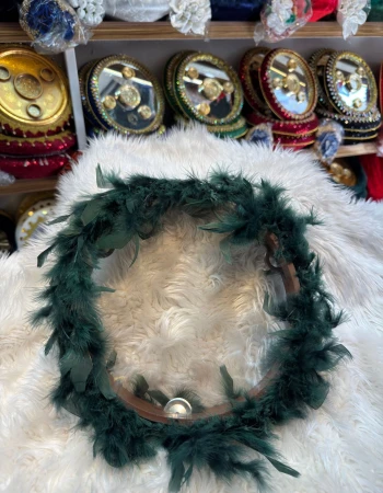 Tüylü Şeffaf Gelin Tefi