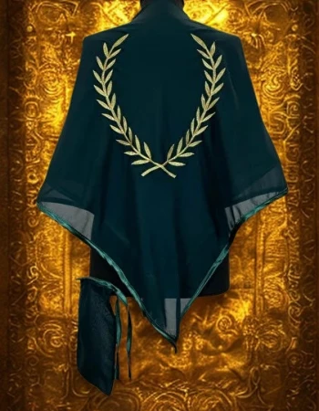 Zeytin Dalı Gold Nakışlı Şifon Damat Şalı
