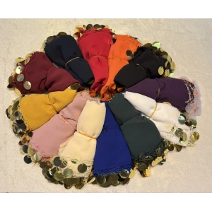 30x30 Pullu Şifon Halay Mendili 10 Adet