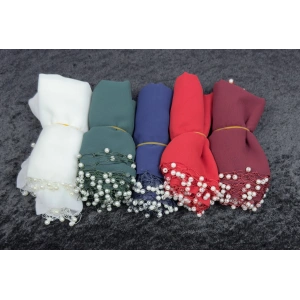 30x30 İncili Şifon Halay Mendili 10 Adet