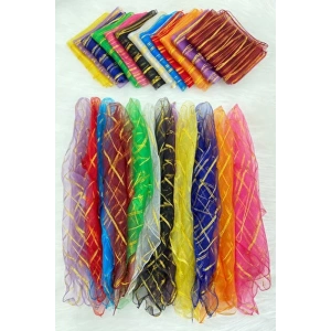 70x70 Simli Tül Halay Mendili 10 Adet