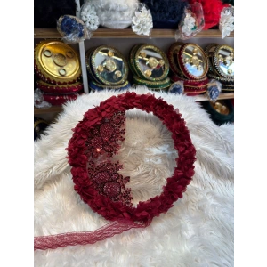 Tam Tur Lazer Çiçek Tek Aplik Şeffaf Gelin Tefi