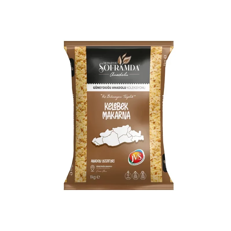 Soframda Güneydoğu Bölgesi Üretimi Kelebek Makarna 1 Kg -opp