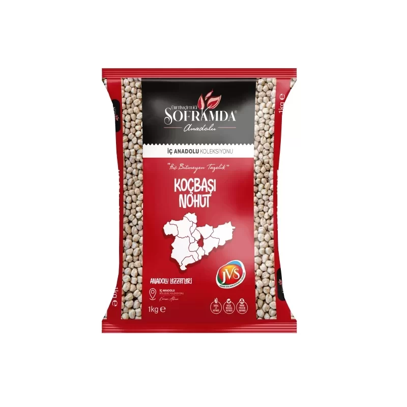 Soframda İç Anadolu Hasadı Koçbaşı Nohut 1 Kg -opp