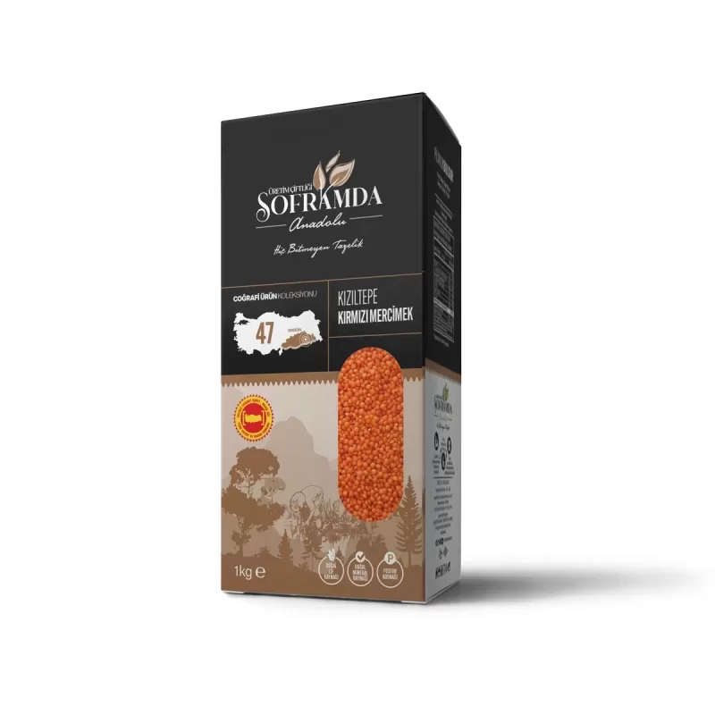 Soframda Mardin Hasadı Kırmızı Mercimek 1 Kg - Özel Kutu Serisi