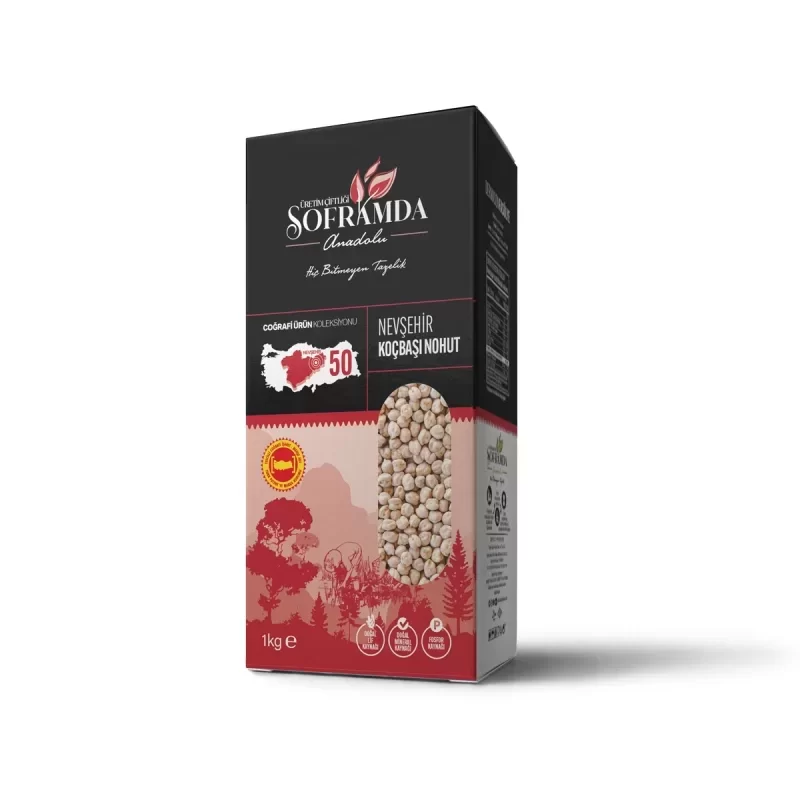 Soframda Nevşehir Hasadı Koçbaşı Nohut 1 Kg - Özel Kutu Serisi
