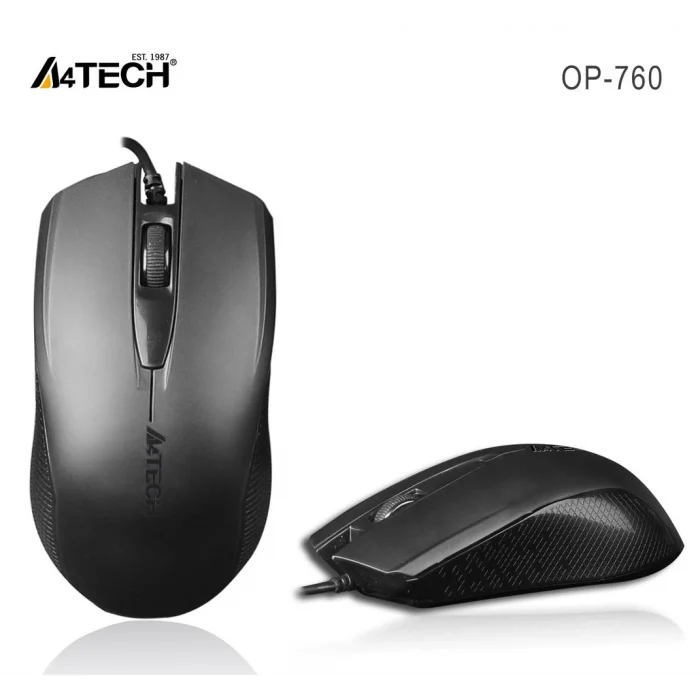A4 Tech Op-760 Usb Siyah V-Track 1000 Dpı Mouse