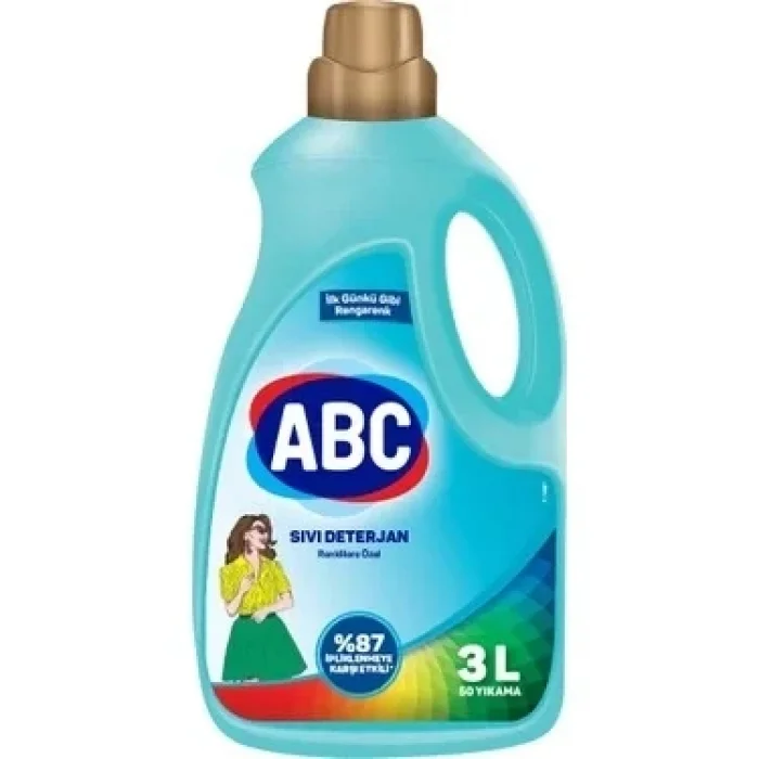 Abc Sıvı Çamaşır Deterjanı Renkliler 3000 Ml