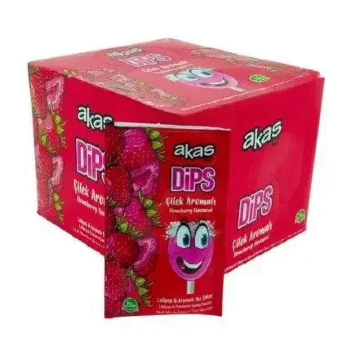 Akaş Dips Çilek Aromalı Şeker 36 Adet