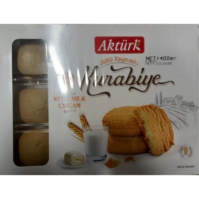Aktürk Kurabiye Sütlü Kaymaklı 400 Gram