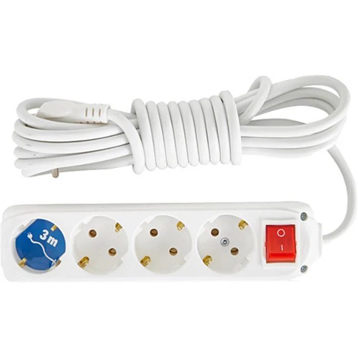 Almera 4lü Anahtarlı 3mt Topraklı Priz (9200203)