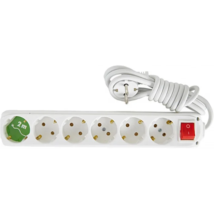 Almera 6lı 2mt Anahtarlı Topraklı Priz (9260202)