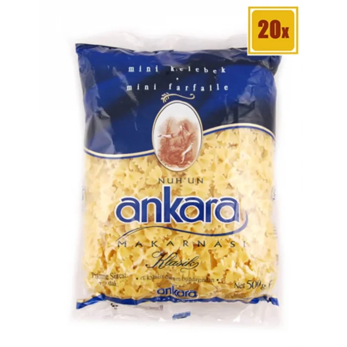 Ankara Makarna Kelebek 500 Gram  x 20 Adet