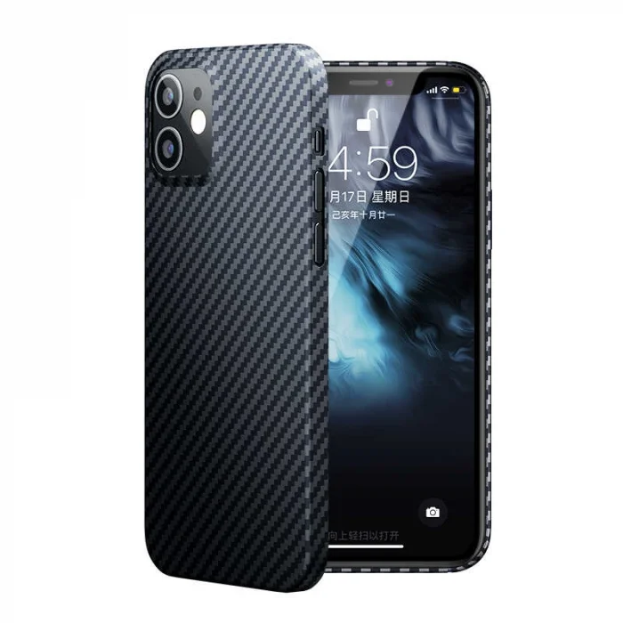 Apple iPhone 12 Mini Kılıf Benks Aramid Karbon Kapak