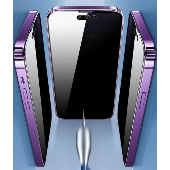 Apple iPhone 14 Pro Max Zore Kor Privacy Cam Ekran Koruyucu