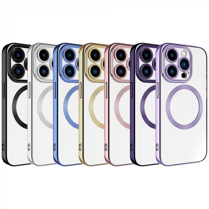 Apple iPhone 15 Pro Max Kılıf M-safe Wireless Şarj Özellikli Zore Setro Silikon
