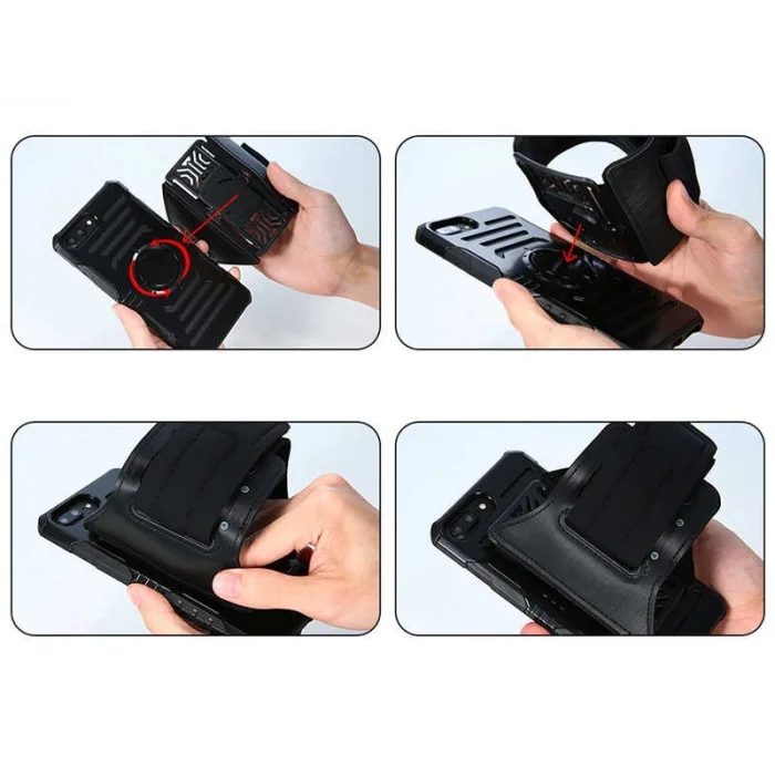 Apple iPhone 7 Plus Kılıf Zore 2 in 1 Kol Bandı