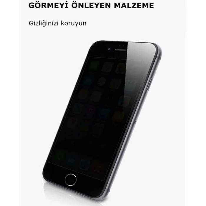 Apple iPhone 8 Plus Zore Kor Privacy Cam Ekran Koruyucu