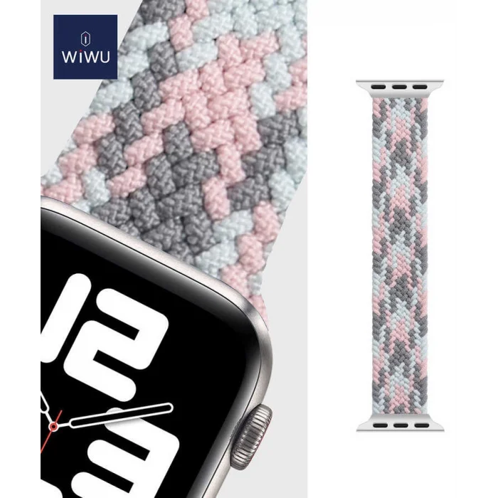 Apple Watch 40mm Wiwu Braided Solo Loop Contrast Color Small Kordon