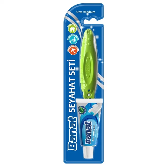 Banat Diş Fırçası Seyahat Seti Pocket+15 Ml x 12 Adet