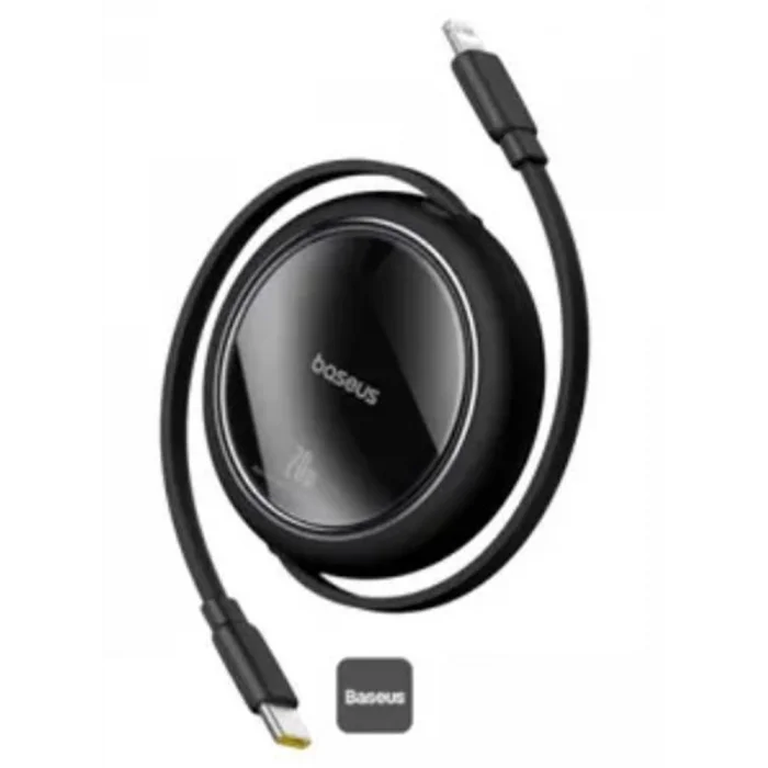 Baseus P10364501111-00 Free2Pull Makaralı Şarj Kablosu USB-C-Lightning 20W 1m