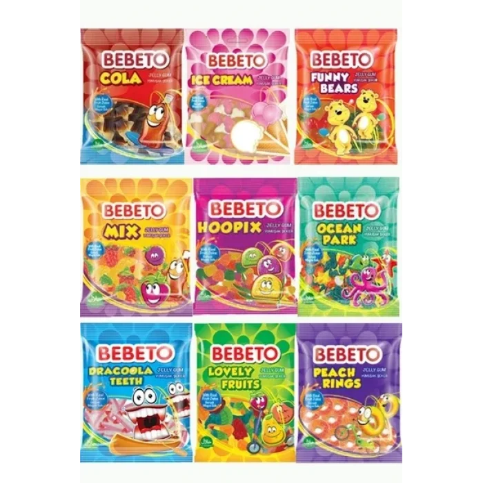 Bebeto Mix Yumuşak Şeker 18 Gram x 36 Adet
