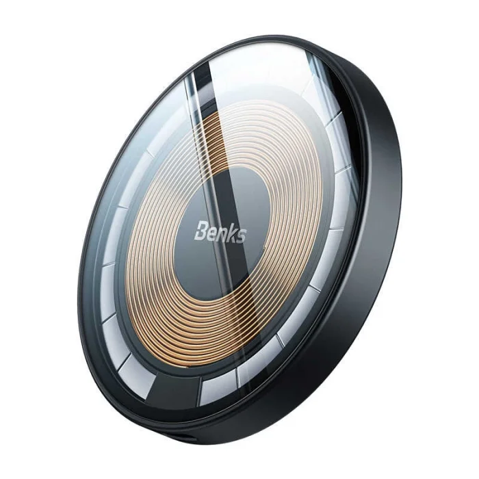Benks W09 Şeffaf Görünümlü M-safe Wireless Şarj Aleti