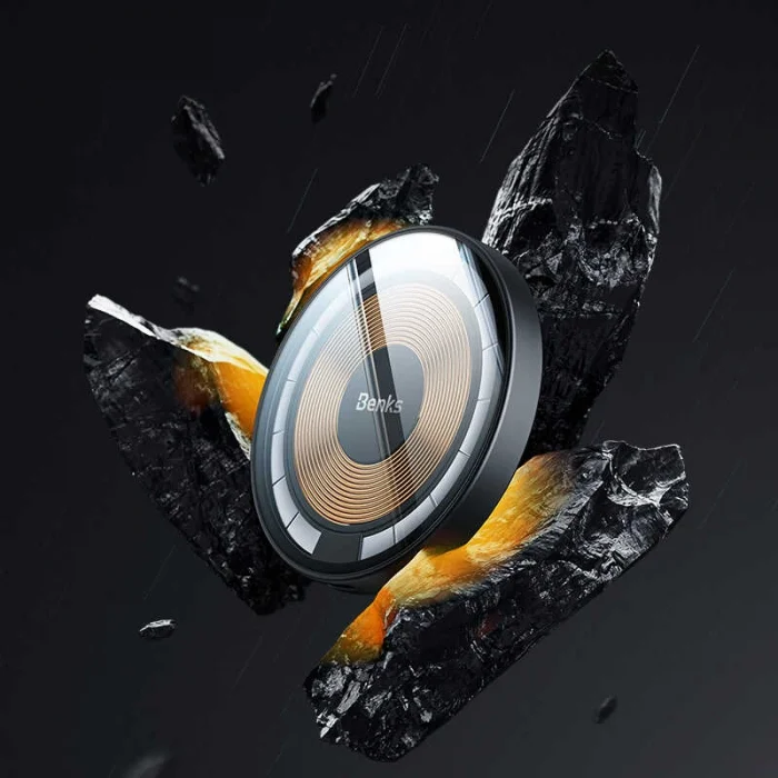 Benks W09 Şeffaf Görünümlü M-safe Wireless Şarj Aleti