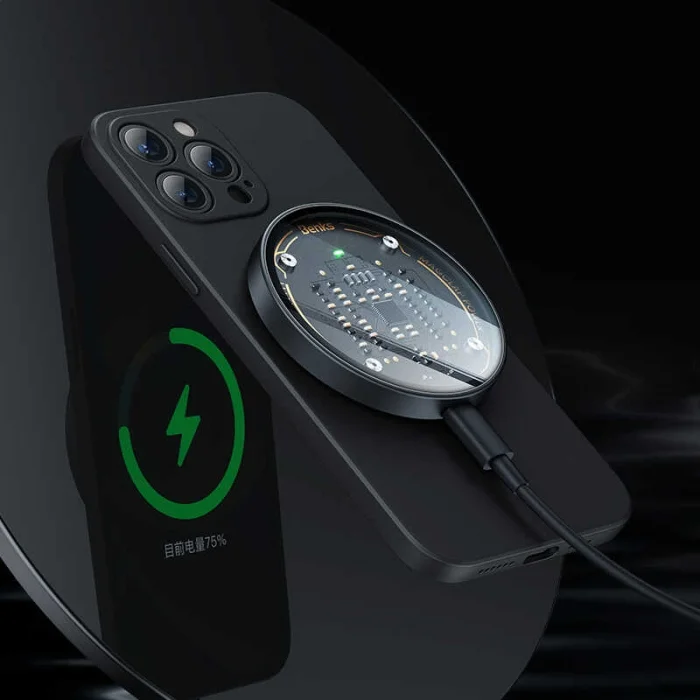 Benks W09 Şeffaf Görünümlü M-safe Wireless Şarj Aleti