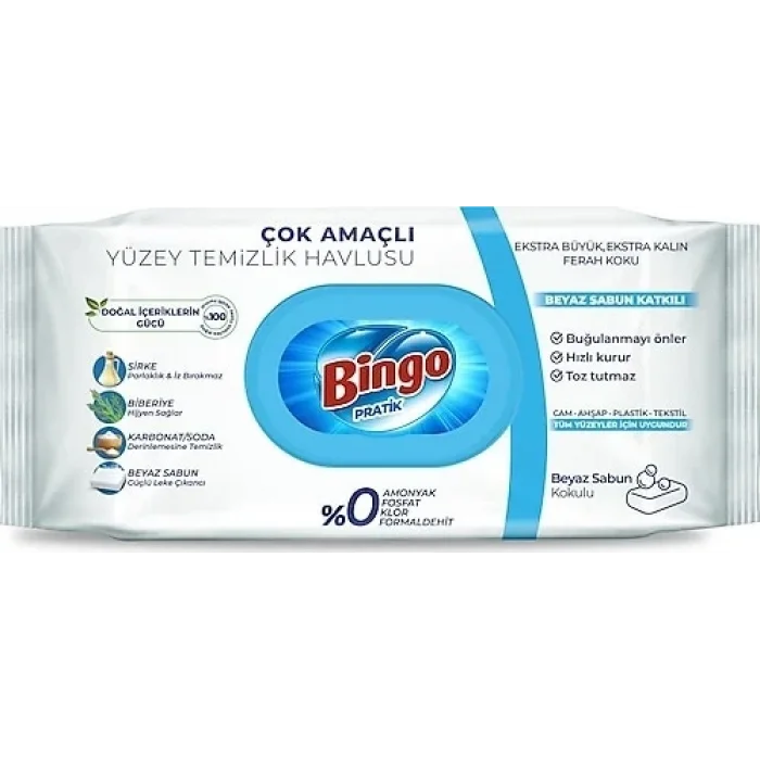 Bingo Yüzey Tem.havlusu Beyaz Sabun